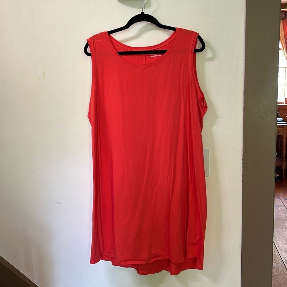Eileen Fisher dress. Coral in color. Size 1X. Cotton. Like new.